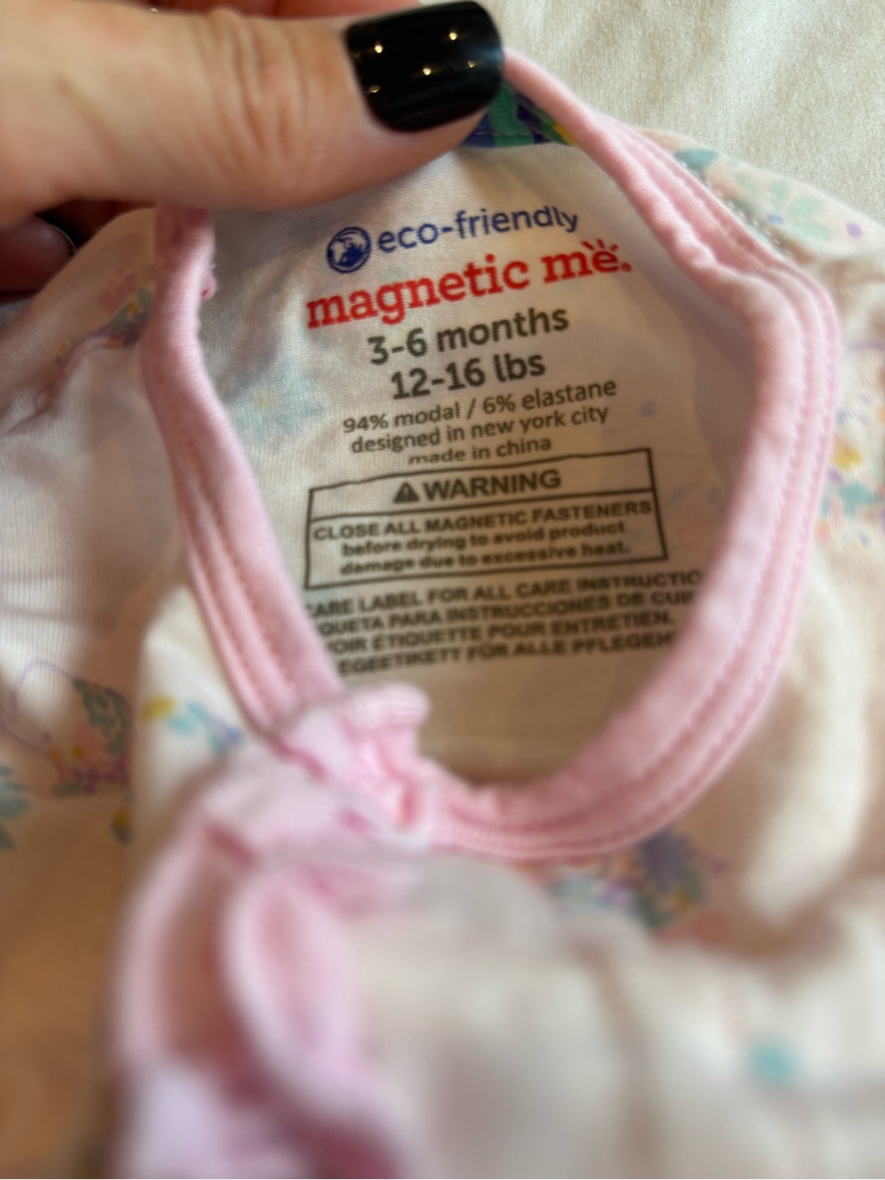 Magnetic Me Pink Ruffle-Front Baby One-Piece - Picture 3 of 3